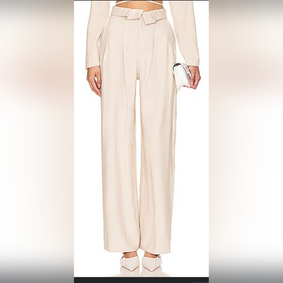 NONchalant Label Size Small Cream Wide Leg Pants NWOT Waist 28 Inseam 31 - Picture 1 of 5